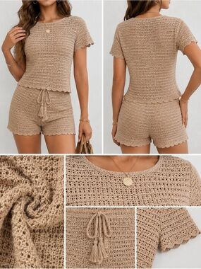 Fisoew Crochet Matching Set XS/S Est NWT Sealed Package